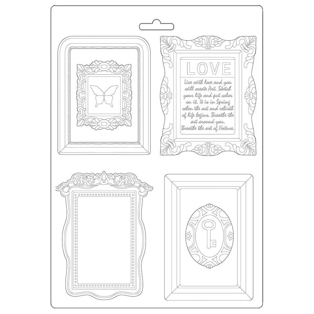 Stamperia Soft Maxi Mould 8.5"X11.5" - Frames, Atelier Des Arts K3PTA496 Stamperia Moulds Stamperia Soft Maxi Mould 8.5"X11.5" - Frames, Atelier Des Arts