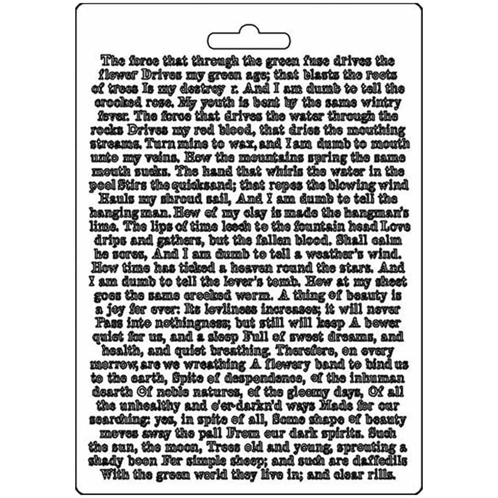 Stamperia Soft Maxi Mould A5 - Journal Calligraphy