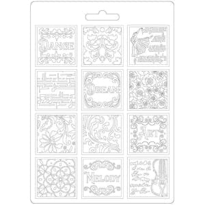 Stamperia Soft Maxi Mould A5 - Patchwork, Music Passion