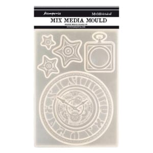 Stamperia Silicone Mould A5 - Clocks and Stars Sir Vagabond