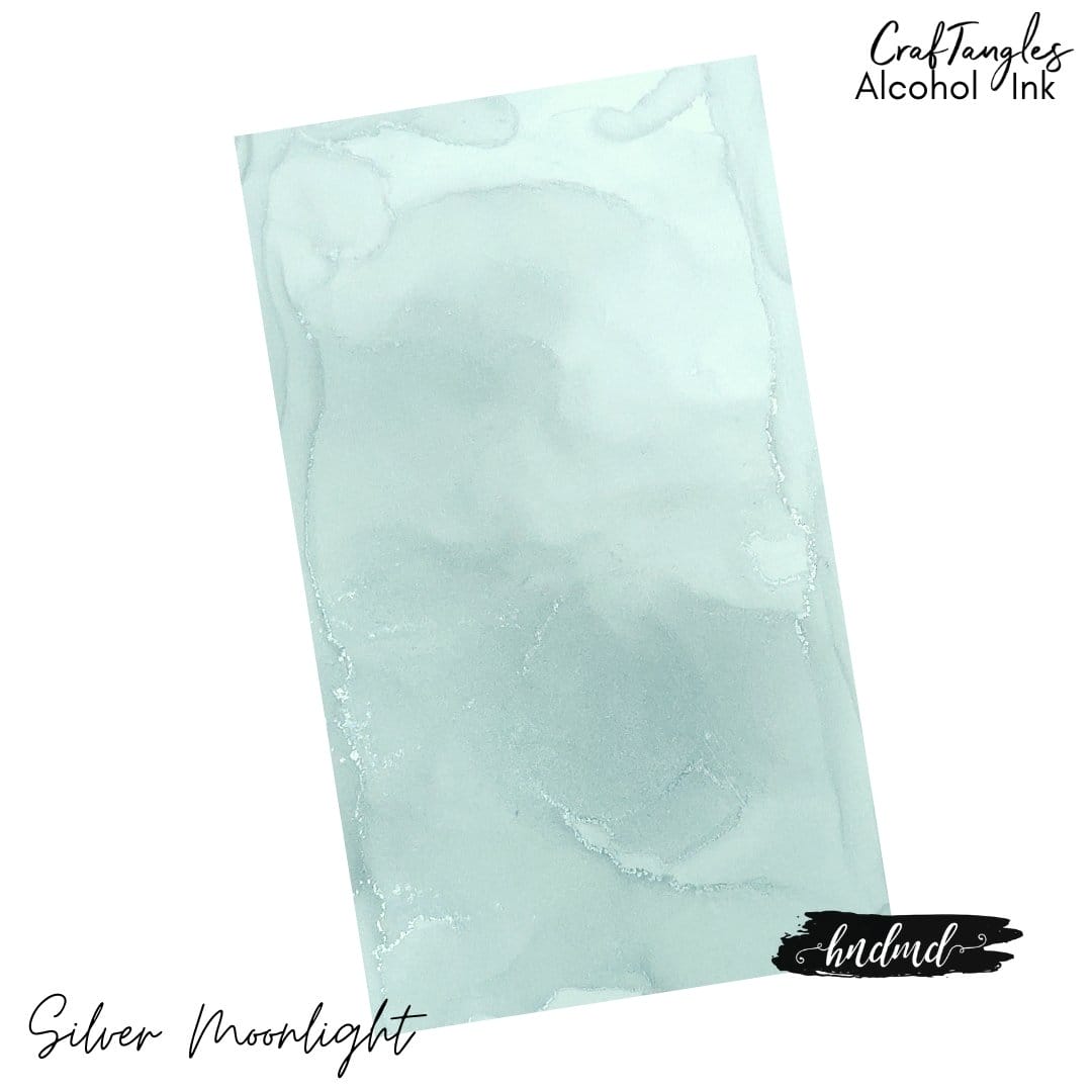 CrafTangles Metallic Alcohol Inks (15 ml) - Silver Moonlight Silver Moonlight craftangles alcohol ink Silver-Moonlight-craftangles-alcohol-ink