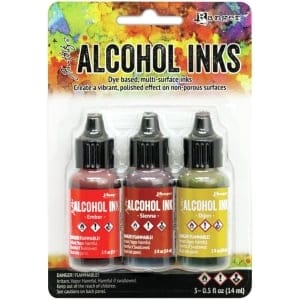 Tim Holtz Earth Tones Alcohol Inks - Orange/Yellow Spectrum
