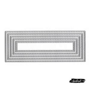 Steel Cutting Dies - Slimline - Stitched Rectangles (Set of 5 dies)