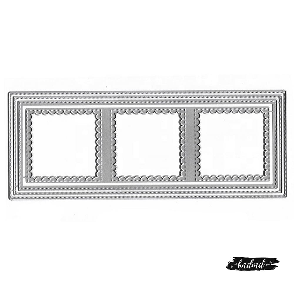 Steel Cutting Dies - Slimline - 3 Grids (Set of 4 dies) XY951 steel cutting dies CraftAdda Steel Cutting Dies - Slimline - 3 Grids (Set of 4 dies)
