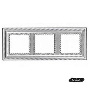 Steel Cutting Dies - Slimline - 3 Grids (Set of 4 dies)