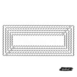 Steel Cutting Dies - Slimline - Scalloped Rectangles (Set of 5 dies)