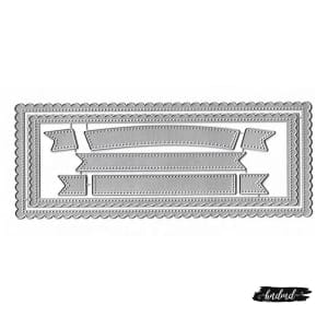 Steel Cutting Dies - Slimline - Rectangles with Banners (Set of 9 dies)