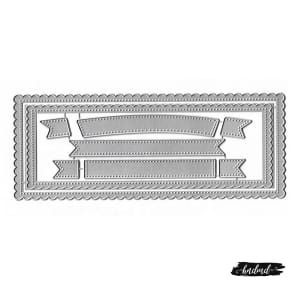 Steel Cutting Dies - Slimline - Rectangles with Banners (Set of 9 dies)