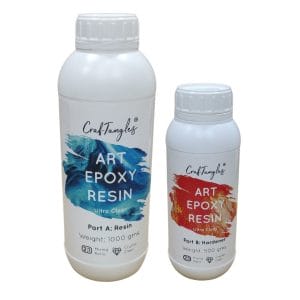 CrafTangles Epoxy Art Resin Ultra Clear - 1500 gm (Resin and Hardener)