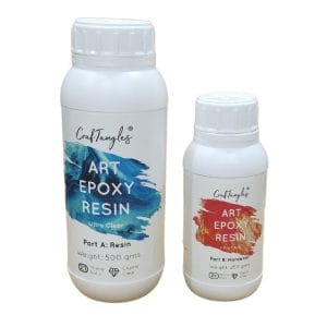 CrafTangles Epoxy Art Resin Ultra Clear - 750 gm (Resin and Hardener)