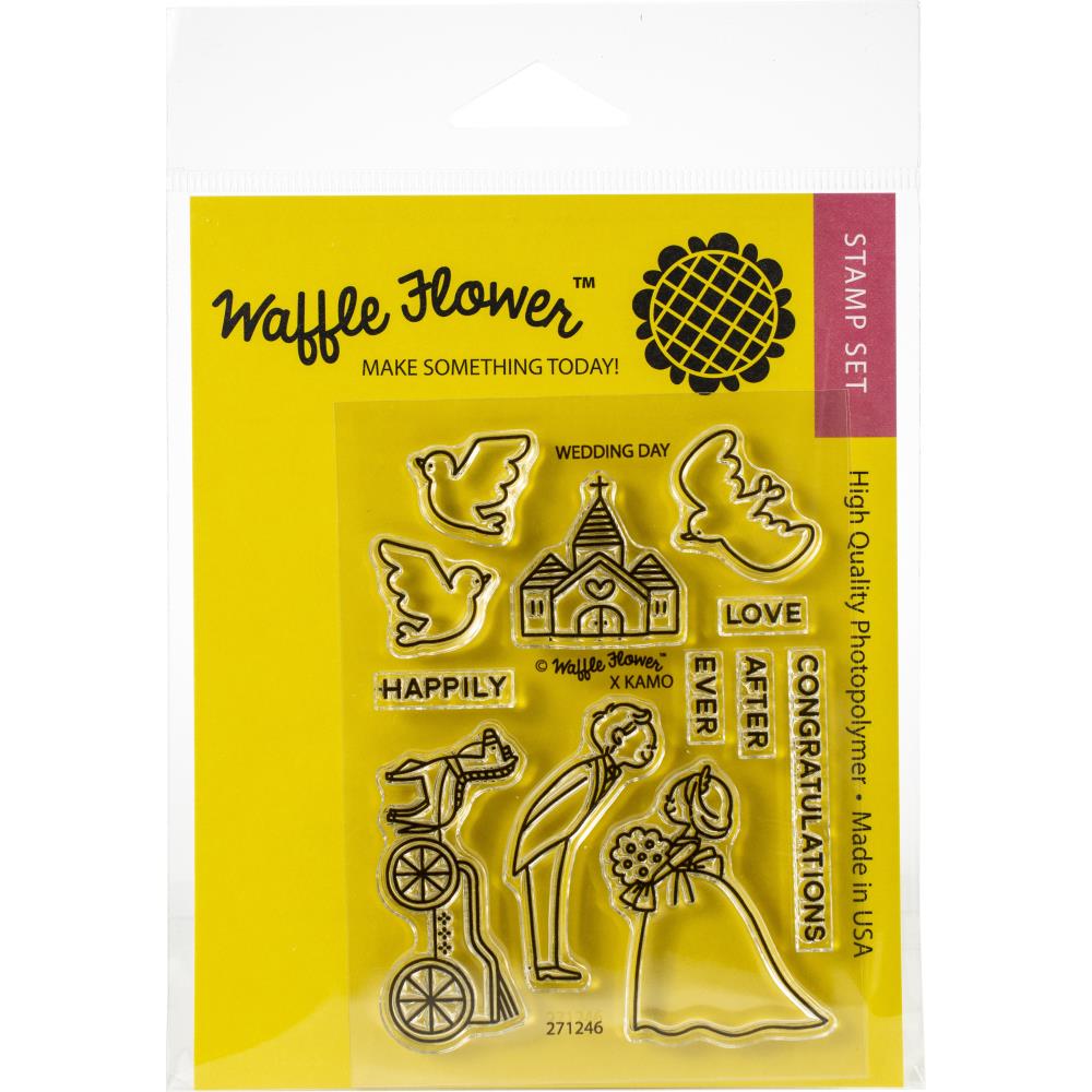 Waffle Flower Crafts Clear Stamps 3"X4" - Wedding Day 271246 waffle flower stamp Waffle Flower Crafts Clear Stamps 3"X4" - Wedding Day