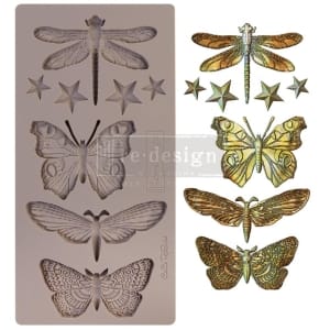 Prima Marketing Re-Design Mould 5" X 10" - Insecta and Star