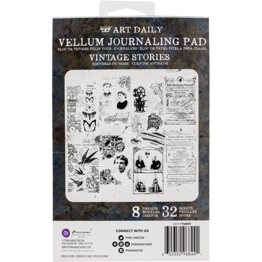 Prima Art Daily Vellum Pad 32/Pkg - Vintage Stories 968441 prima vellum pad Prima Art Daily Vellum Pad 32/Pkg - Vintage Stories