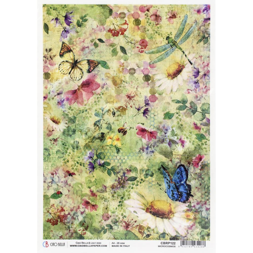 Ciao Bella Rice Paper A4 - Microcosmos CBRP122 Ciaobella rice paper Microcosmos Ciao Bella Rice Paper A4 - Microcosmos