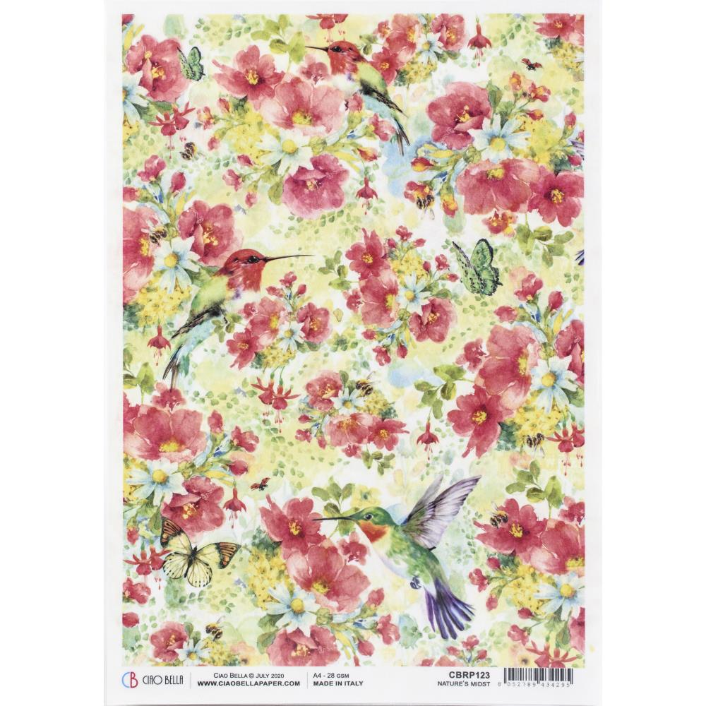 Ciao Bella Rice Paper A4 - Natures Midst CBRP123 Ciaobella rice paper Natures Midst Ciao Bella Rice Paper A4 - Natures Midst