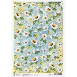 Ciao Bella Rice Paper A4 - White Daisies