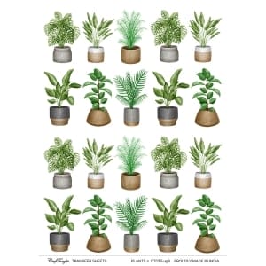 CrafTangles A4 Transfer It Sheets - Plants 2