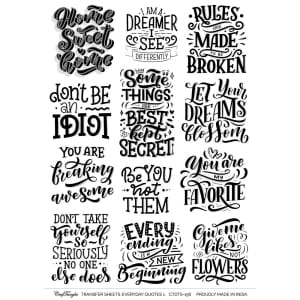 CrafTangles A4 Transfer It Sheets - Quotes - Everyday Quotes
