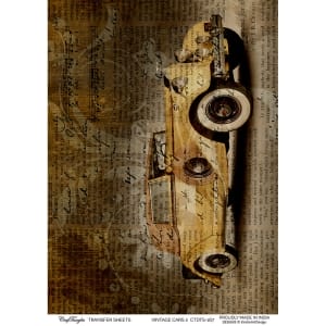 CrafTangles A4 Transfer It Sheets - Vintage Cars 2