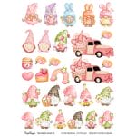 CrafTangles A4 Transfer It Sheets - Cute Gnomes