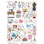 CrafTangles A4 Transfer It Sheets - Sewing Elements
