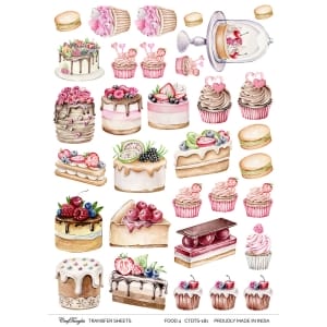CrafTangles A4 Transfer It Sheets - Food 4