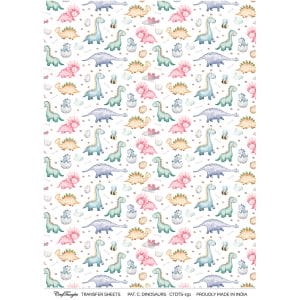 CrafTangles A4 Transfer It Sheets - Pattern Cute Dinosaurs