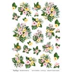 CrafTangles A4 Transfer It Sheets - Tropical Flowers 1