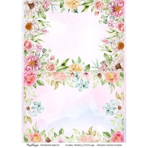 CrafTangles A4 Transfer It Sheets - Floral Frame 5
