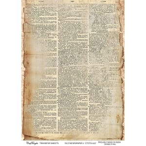 CrafTangles A4 Transfer It Sheets - Old Newspaper 2
