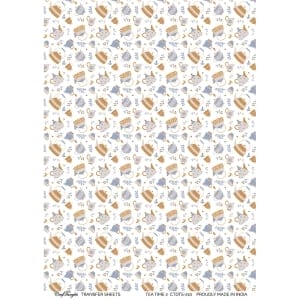 CrafTangles A4 Transfer It Sheets - Tea Time 2