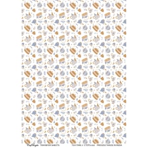 CrafTangles A4 Transfer It Sheets - Tea Time 2