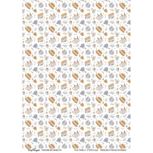 CrafTangles A4 Transfer It Sheets - Tea Time 2