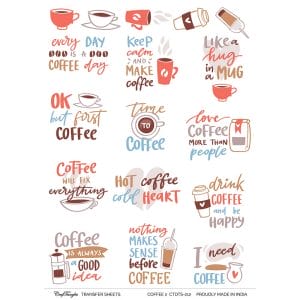 CrafTangles A4 Transfer It Sheets - Coffee 2