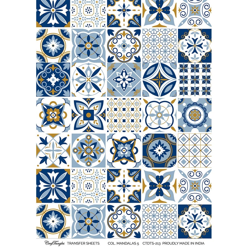 CrafTangles A4 Transfer It Sheets - Colourful Mandalas 5