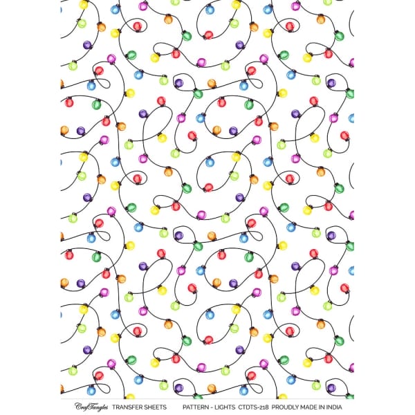 CrafTangles A4 Transfer It Sheets - Pattern Lights