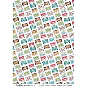 CrafTangles A4 Transfer It Sheets - Pattern Music