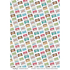CrafTangles A4 Transfer It Sheets - Pattern Music