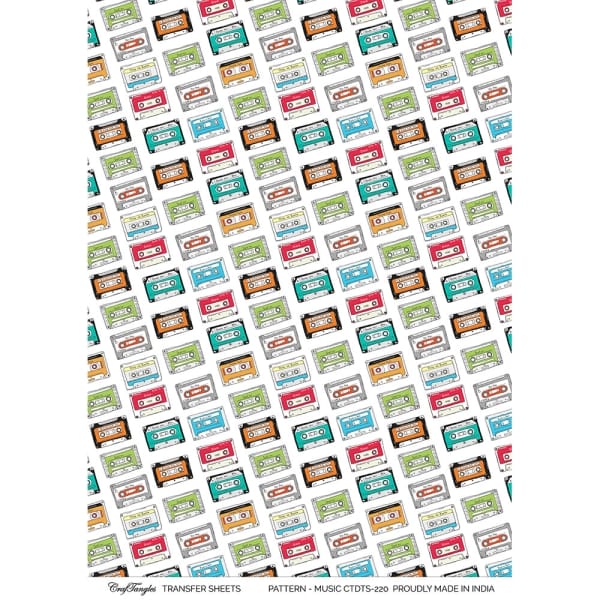 CrafTangles A4 Transfer It Sheets - Pattern Music