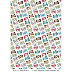 CrafTangles A4 Transfer It Sheets - Pattern Music