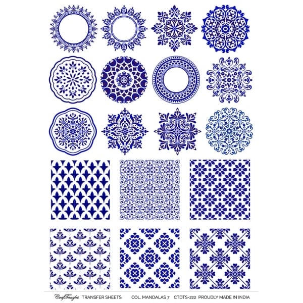 CrafTangles A4 Transfer It Sheets - Colourful Mandalas 7