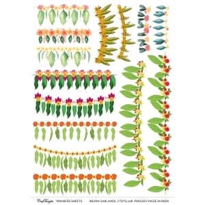 CrafTangles A4 Transfer It Sheets - Indian Garlands