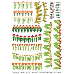 CrafTangles A4 Transfer It Sheets - Indian Garlands