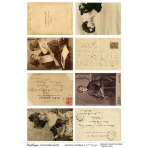 CrafTangles A4 Transfer It Sheets - Vintage Journals 1