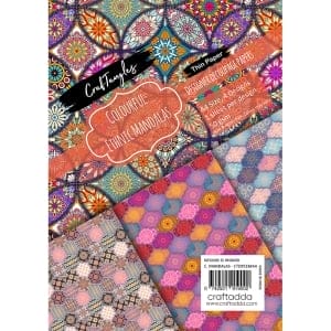 CrafTangles Decoupage Paper Pack - Colourful Ethnic Mandalas (A4) - 4 sheets