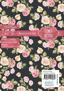 CrafTangles Deco Thin Decoupage Paper A3 (45 gsm) - Flower Pattern - 2 sheets