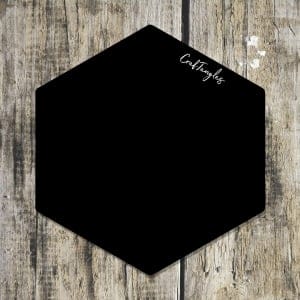CrafTangles Black Acrylic Coasters (4 pcs) - Hexagon