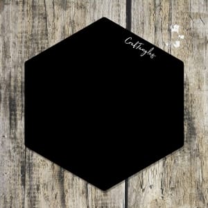 CrafTangles Black Acrylic Coasters (4 pcs) - Hexagon