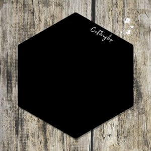 CrafTangles Black Acrylic Coasters (4 pcs) - Hexagon