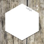 CrafTangles White Acrylic Coasters (4 pcs) - Hexagon